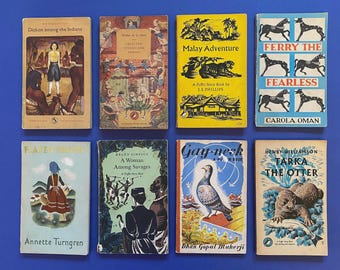 Vintage Puffin Classic Stories Books: Illustrated Artwork, Literary Gift