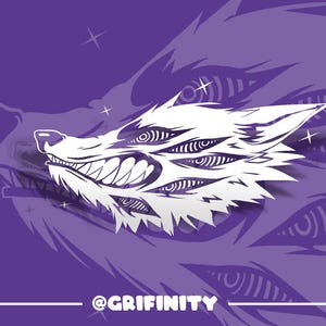 FOX DEVIL | Fox decal | anime peeker| aki fox demon | vinyl decal | bumper stickers