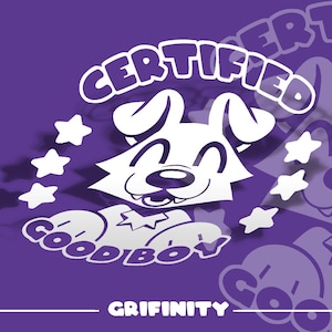 CERTIFIED GOOD BOY car decal | bumper sticker | furry stickers | car sticker | pup |