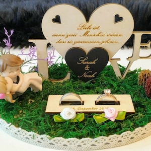 Porta alianças com nome casamento feito de madeira coração para alianças gravura casal personalizado alternativa para anel travesseiro caixa de anel caixa de anel