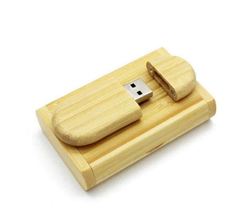 USB-Stick mit Gravur 32 / 64 GB Geschenkbox Holz Eheringe Hochzeit Wunschtext Liebe personalisiert Bambus