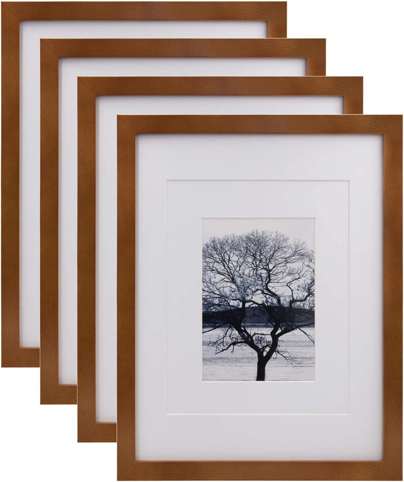 11x14 Picture Frames 4 Pack Display Pictures 5x7/8x10 With Mat Etsy