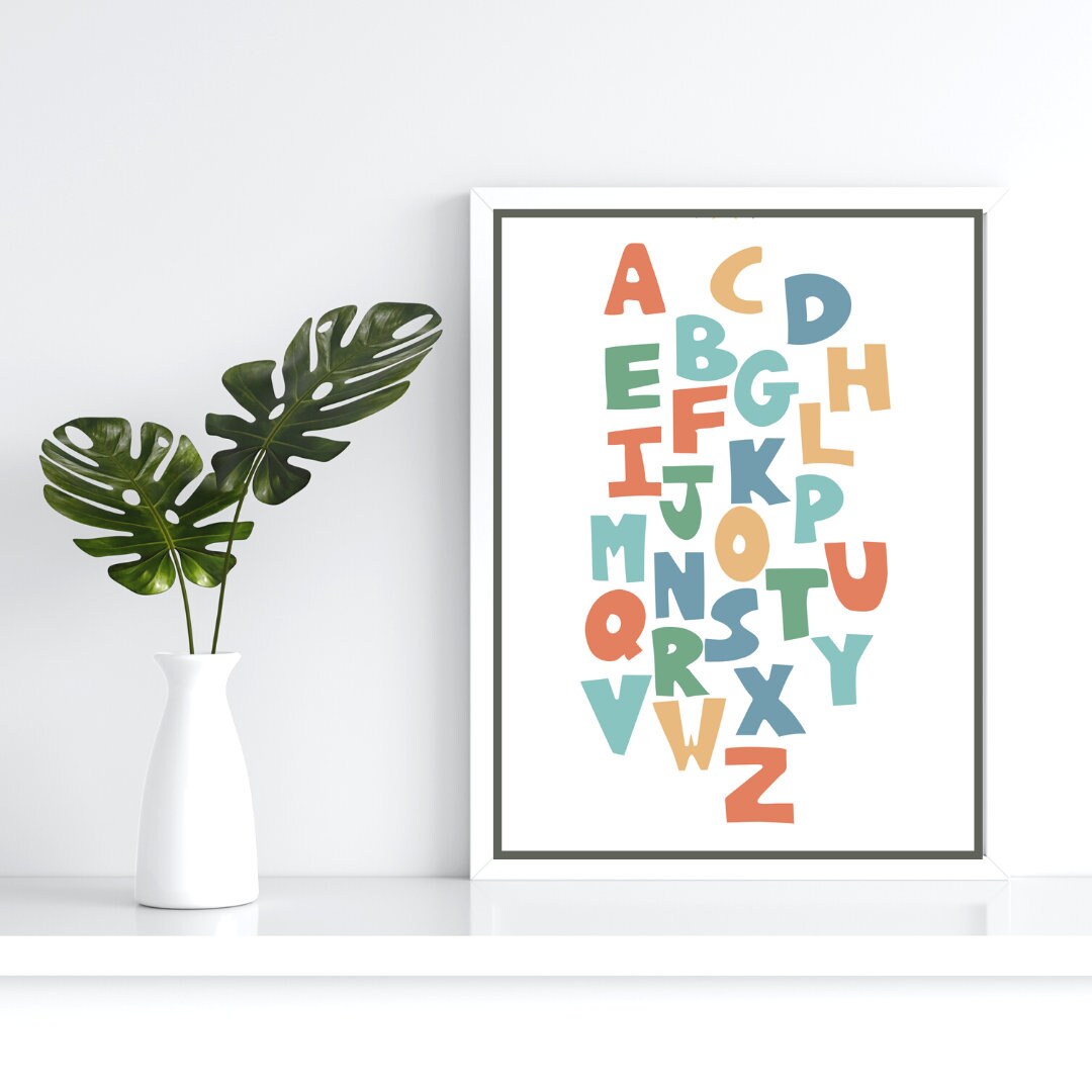 Alphabet Poster Printable ABC Sign Montessori Education - Etsy