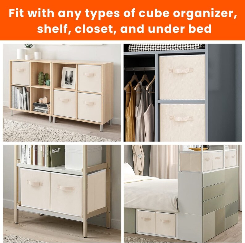 Storage Cubes 11 Inch Cube Storage Bins set of 8 Dual Etsy