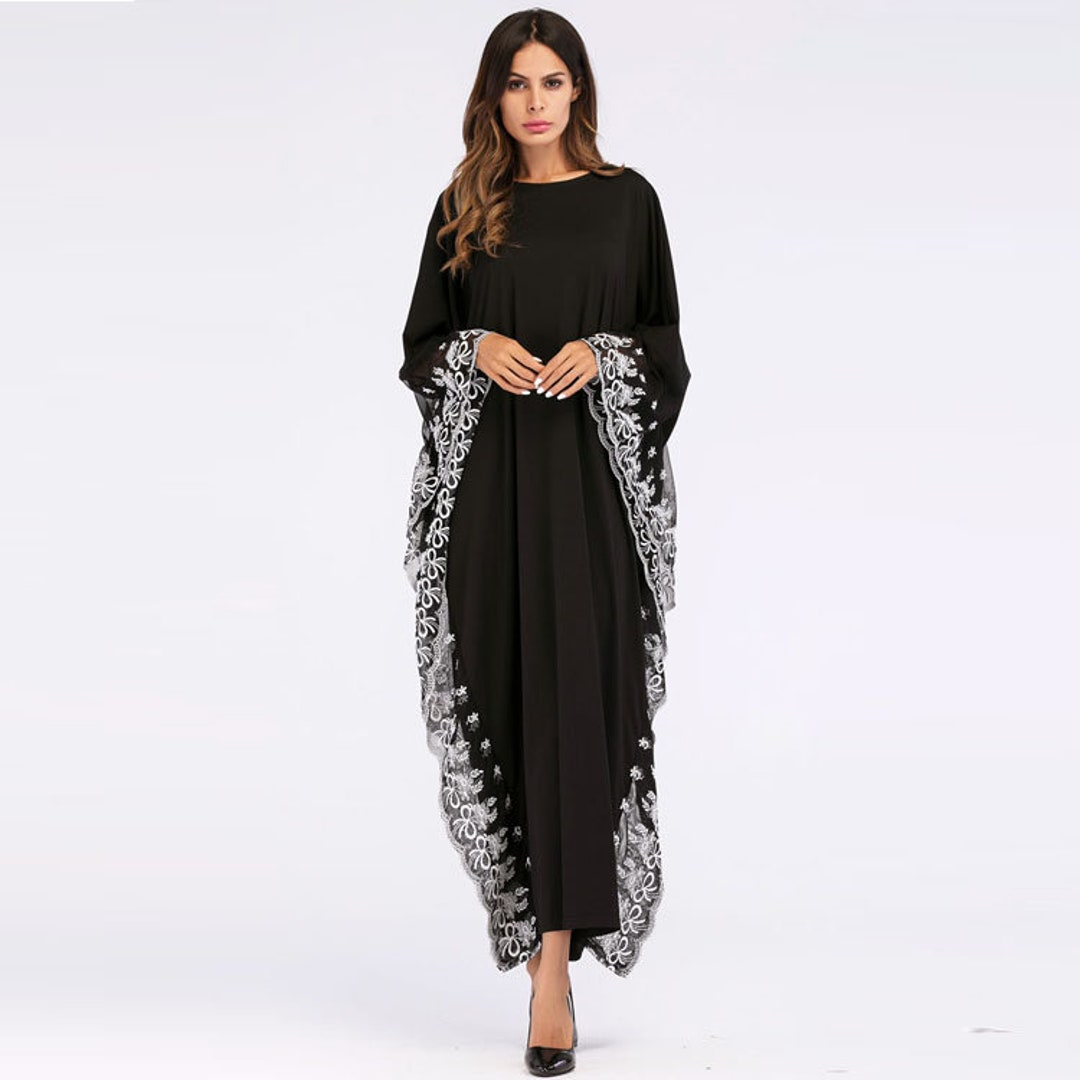 Dubai Moroccan Maxi Embroidered Lace Kaftan Abaya Amira Caftan - Etsy