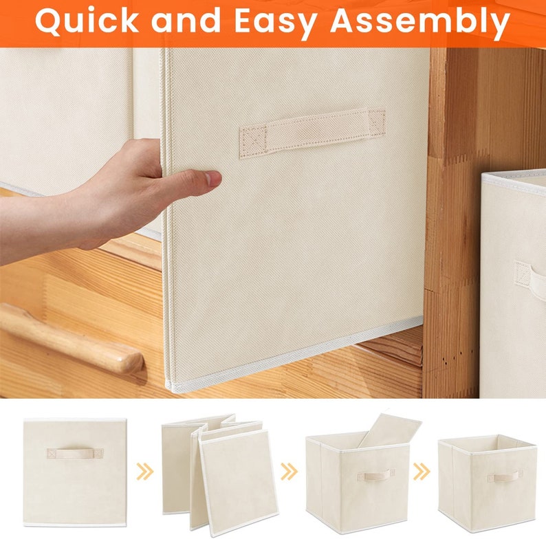 Storage Cubes 11 Inch Cube Storage Bins set of 8 Dual Etsy