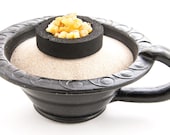 Incense Bowl Smoked Bowl Makal Black Smoking accessories bowl with handle