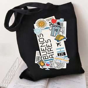 Buenos Aires tote bag, Buenos Aires travel bag, Argentina souvenir, travel gift, urban tote bag