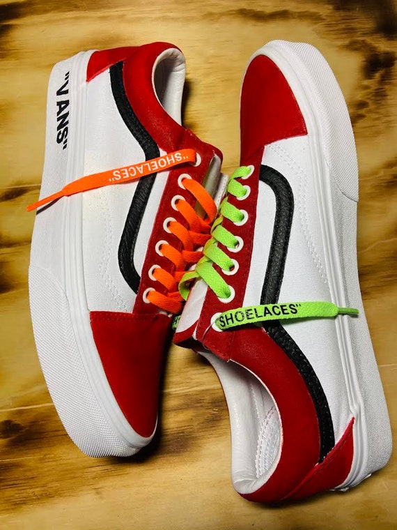 HOW TO: OFF WHITE INSPIRED VANS OLD SKOOL CUSTOM SHOES!! 