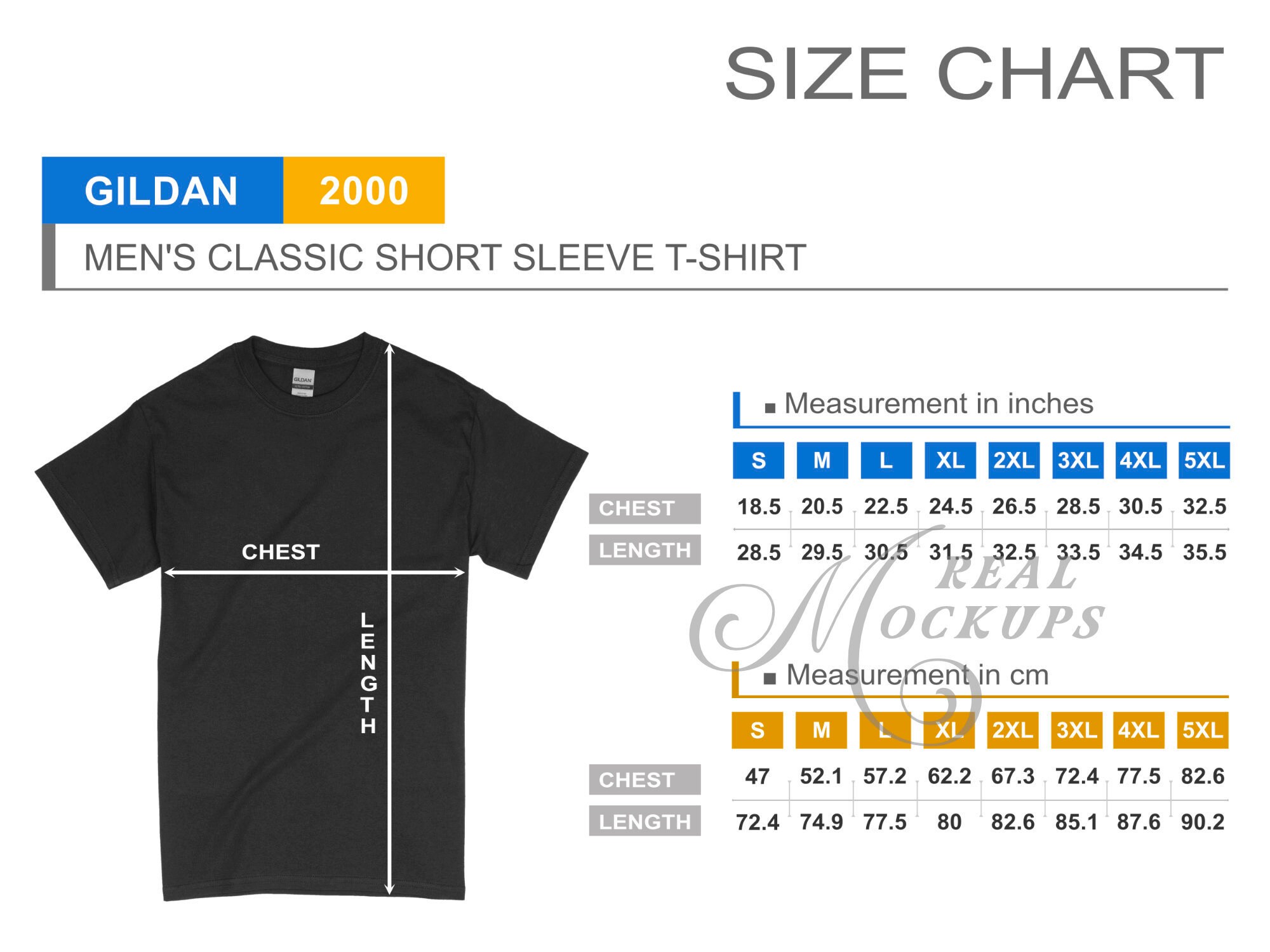 gildan medium t shirt measurements