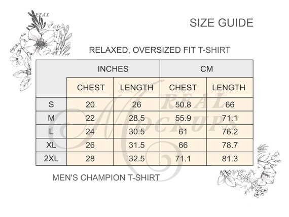 Men's Size Chart Best Size Chart Tee | Etsy