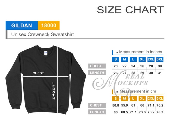 Gildan Size Chart Gildan 18000 Size Chart Gildan Sweater Gildan ...
