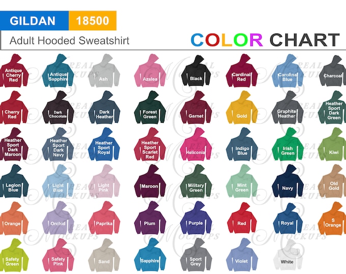 District DT6104 Color + Size Chart | EDITABLE Canva Template | DT6104 V ...