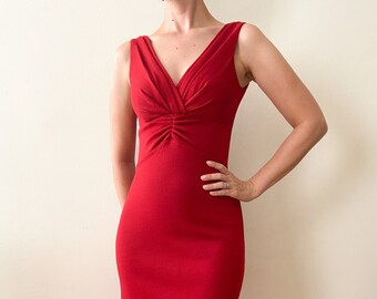 red pencil dress vintage