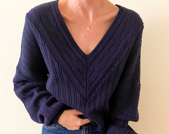 Deep v neck sweater | Etsy Deep v neck sweater | Etsy