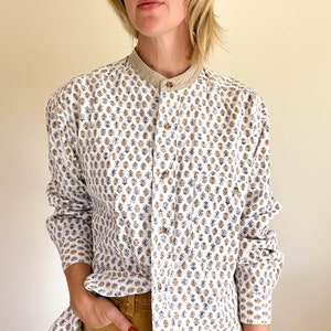 90s Vintage Catalina Baumwoll Hemd mit Pinecone Muster, Unisex Sm/Med