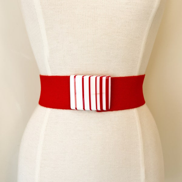 Striped Elastic Belt Etsy