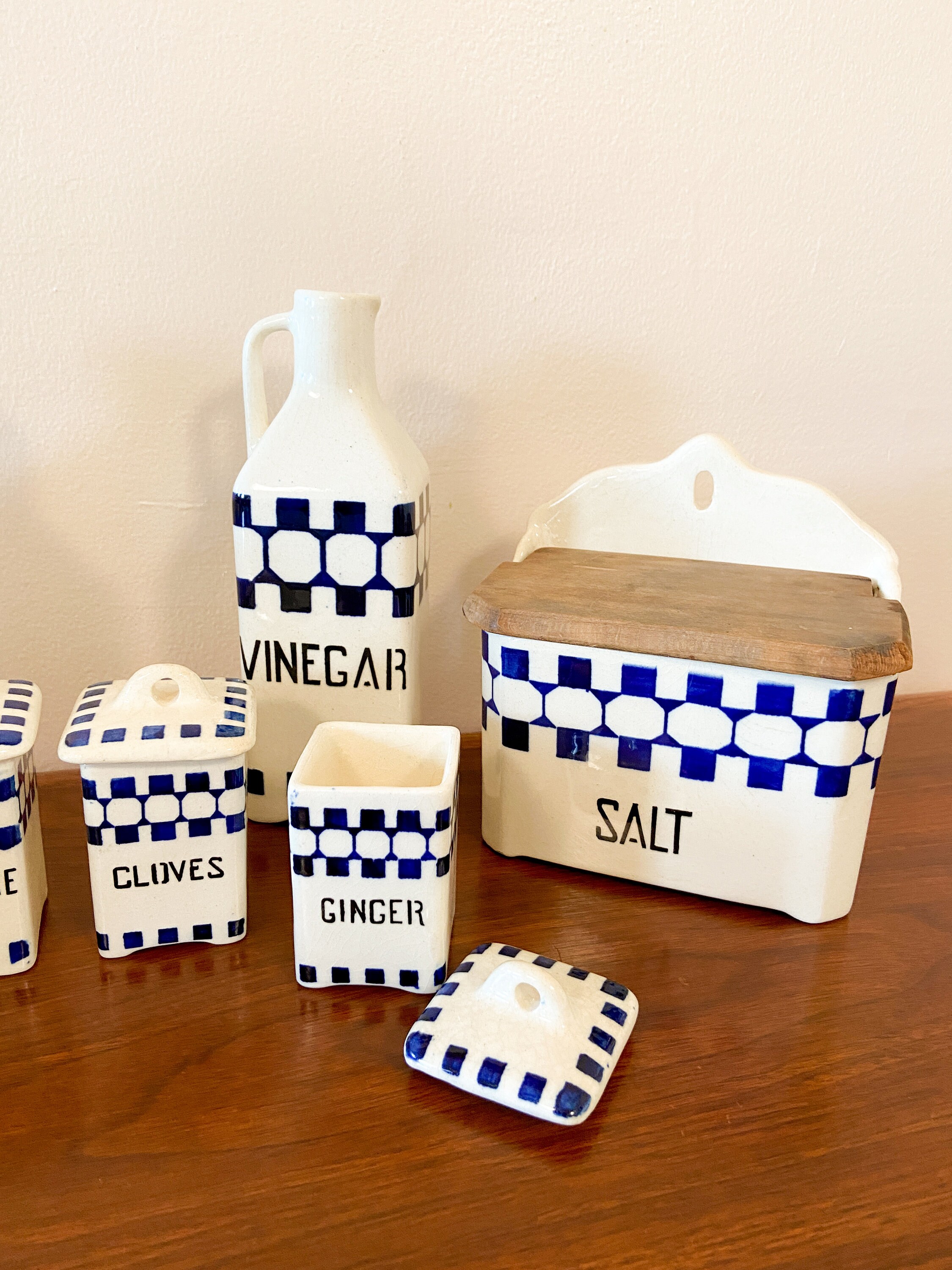 30s Vintage Kitchen Storage Containers / Rare Art Deco Etsy