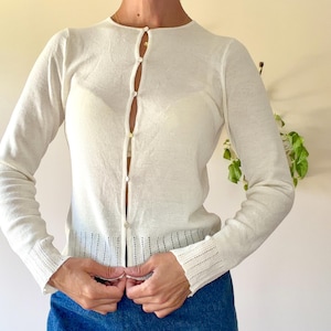 Sheer White Cardigan - Etsy