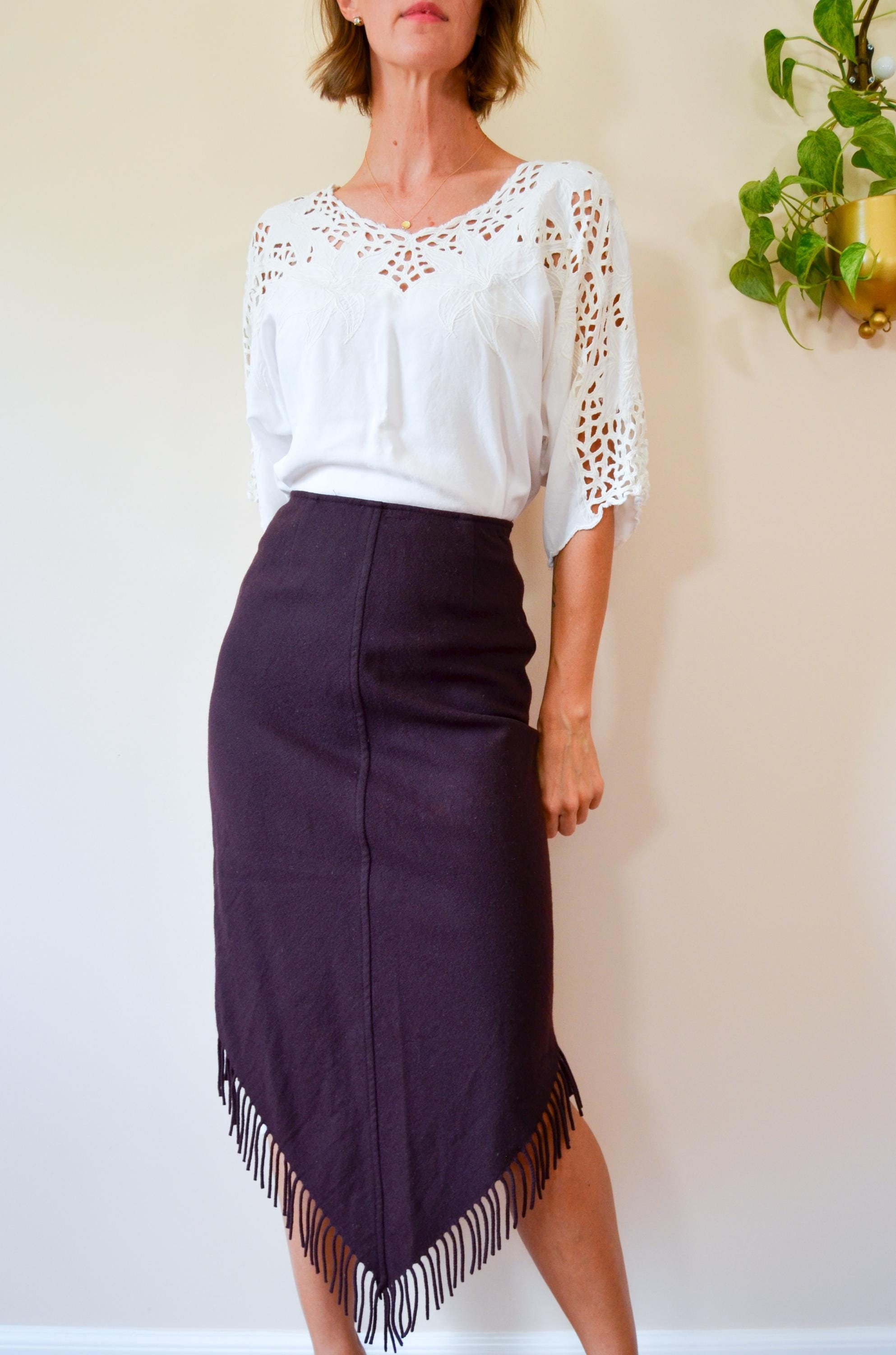 Fringe Pencil Skirt