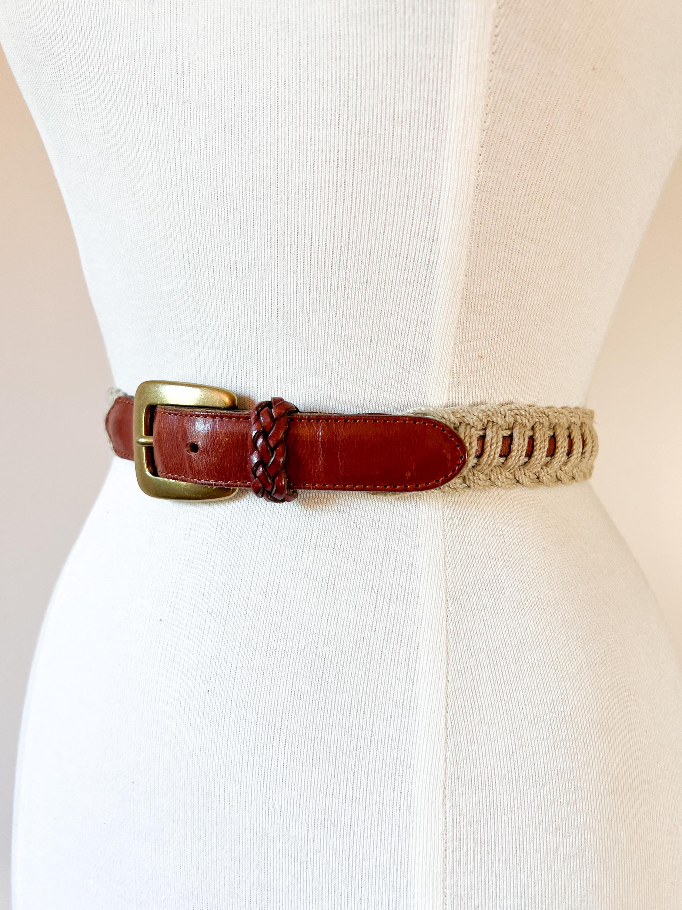Vintage Liz Claiborne Tan Genuine Leather Western Boho Belt Liz Claiborne Black Western Tooled Leather Silver Tone  main image 4