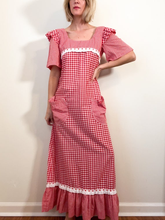 Handmade Vintage Prairie Dress with Ruffles Handmade Vintage Prairie Dress with Ruffles