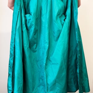 Vintage Shiny Emerald Trench Coat / Weather Proof / 80s Vintage / Green ...