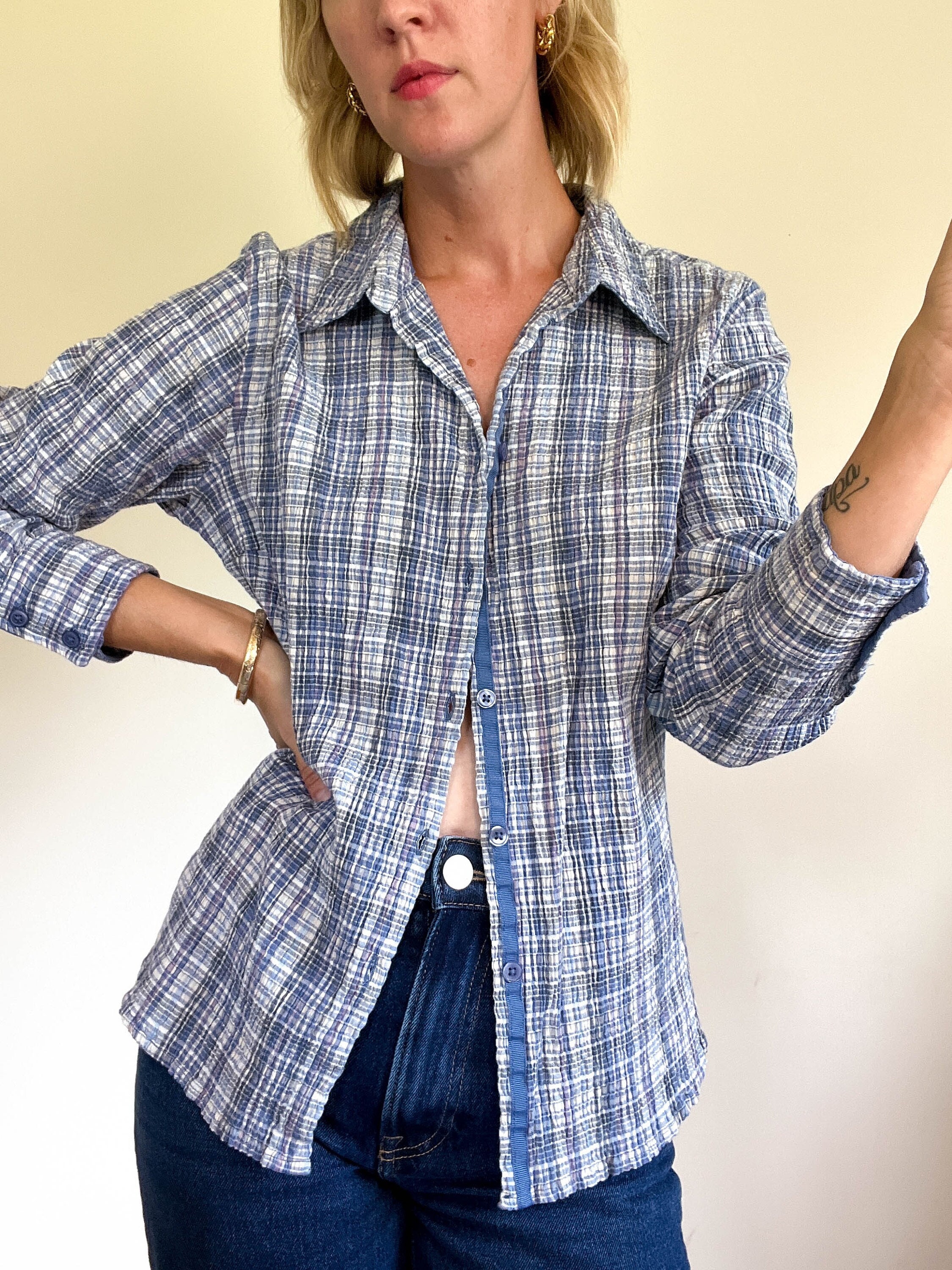 90s crinkle shirt | Klassische Hemden