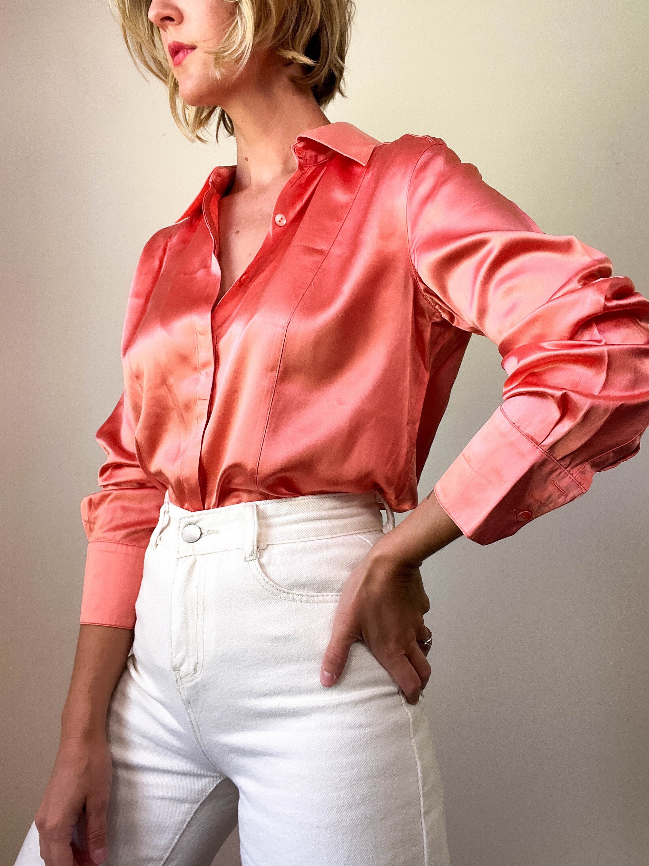 talbots silk blouse