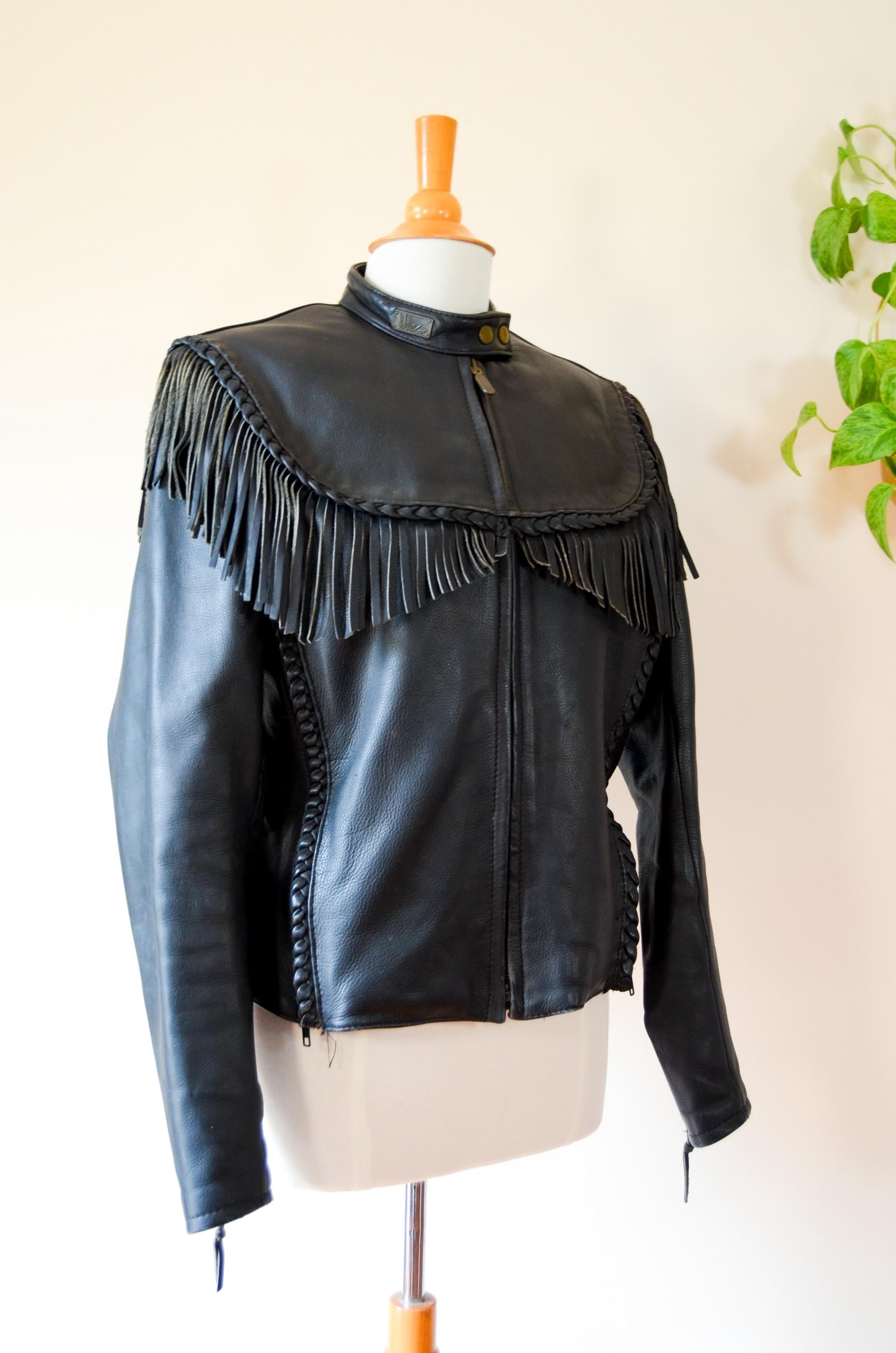 Fringe and Concho Leather Jacket - Etsy