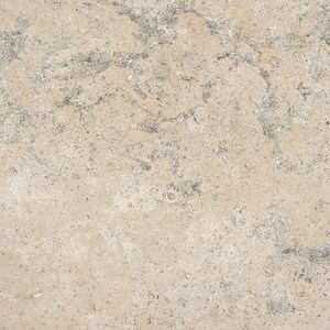 May include: A close-up of a light beige stone surface with a rough texture and a subtle pattern of darker veins.