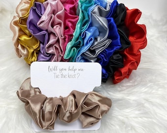 Handmade Silk Satin Scrunchie: Soft Hair Tie