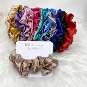 Handmade Silk Satin Scrunchie: Soft Hair Tie