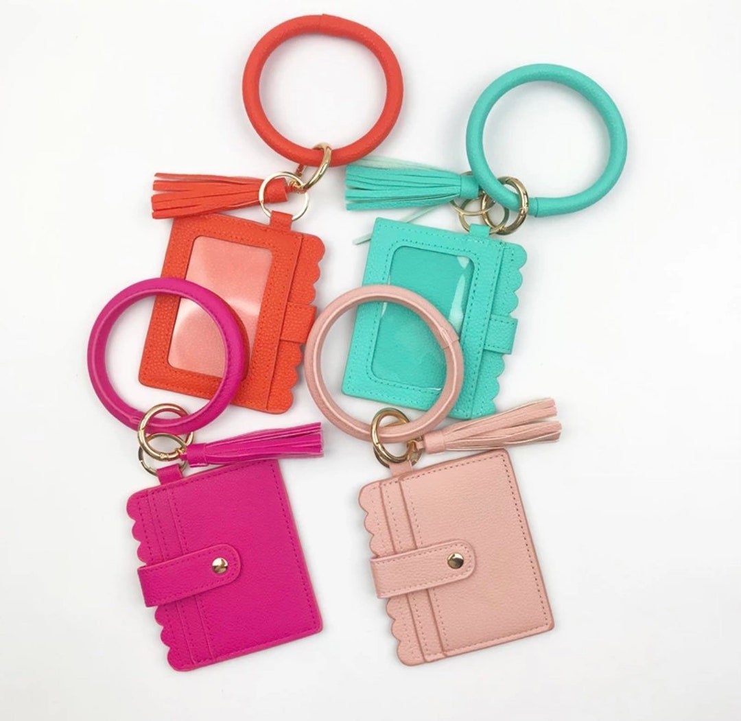 Key Ring ID Holder,key Ring Wallet Personalized, Monogrammed, Keychain
