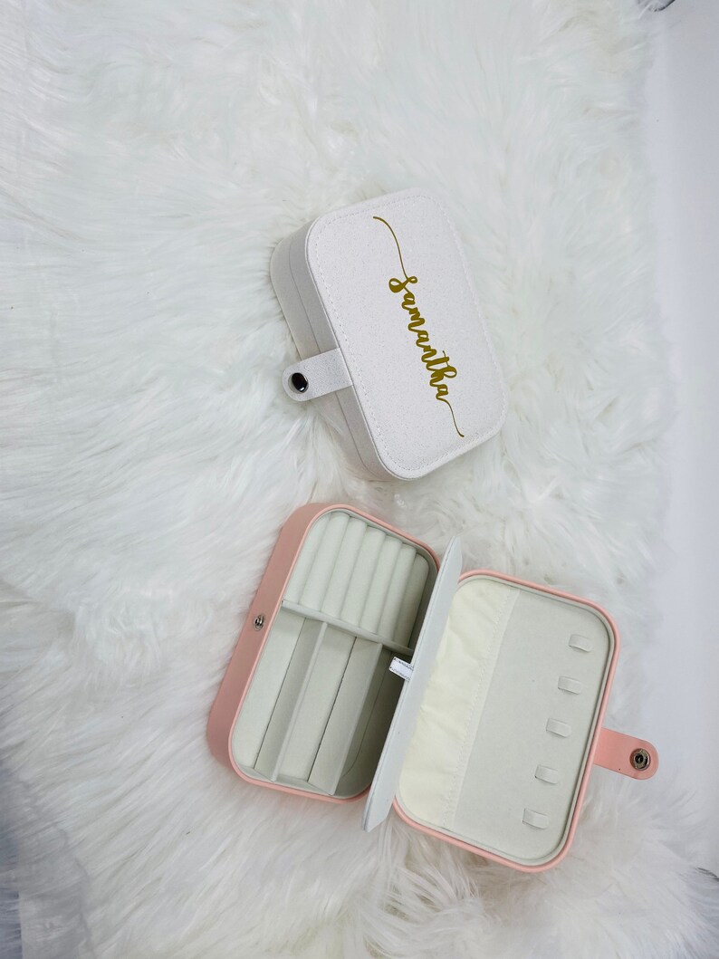 Travel Jewelry Box Travel Case Bride Gift Personalized Jewelry Box Bride Jewelry Case Jewelry Box Bridesmaid Gift