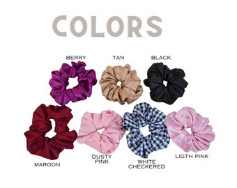 Bridesmaid Scrunchies Silk Satin Soft Hair Scrunchies Hair Accessories for Her Perfect Bridesmaid Proposal Gift