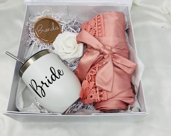 Bridal shower gift, Engagement gift box, gift for bride, bride gift, engagement gift, bride to be gift, bridal shower gift box,Bride tumbler