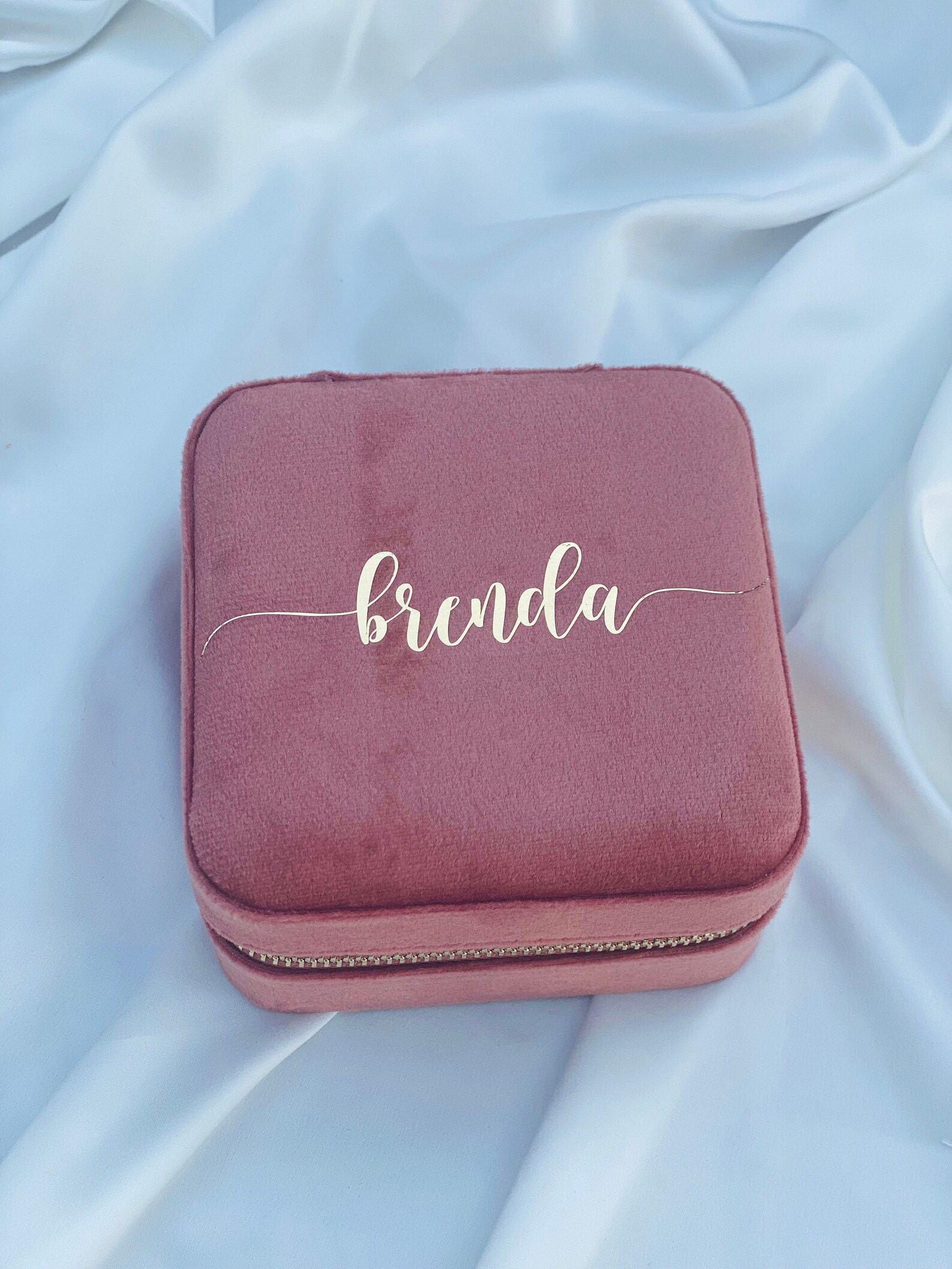 Personalized Jewelry Box Bridesmaid Gift Bride Gift Velvet Etsy