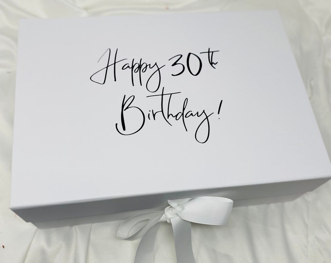 Featured listing image: Luxury Large Gift Boxes with Magnetic and Ribbon Fastening - Birthday Custom Gift Box - Empty  Gift Box  12.5x9x4 - Christmas gift box