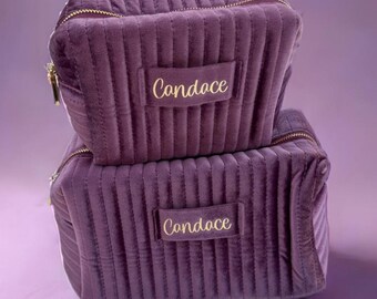 Personalized Makeup Bag, Toiletry Bag, bridesmaid Proposal, Clutch, Cosmetic Bag pouch, Wedding Favors, Christmas Gift,  Birthday, for Her