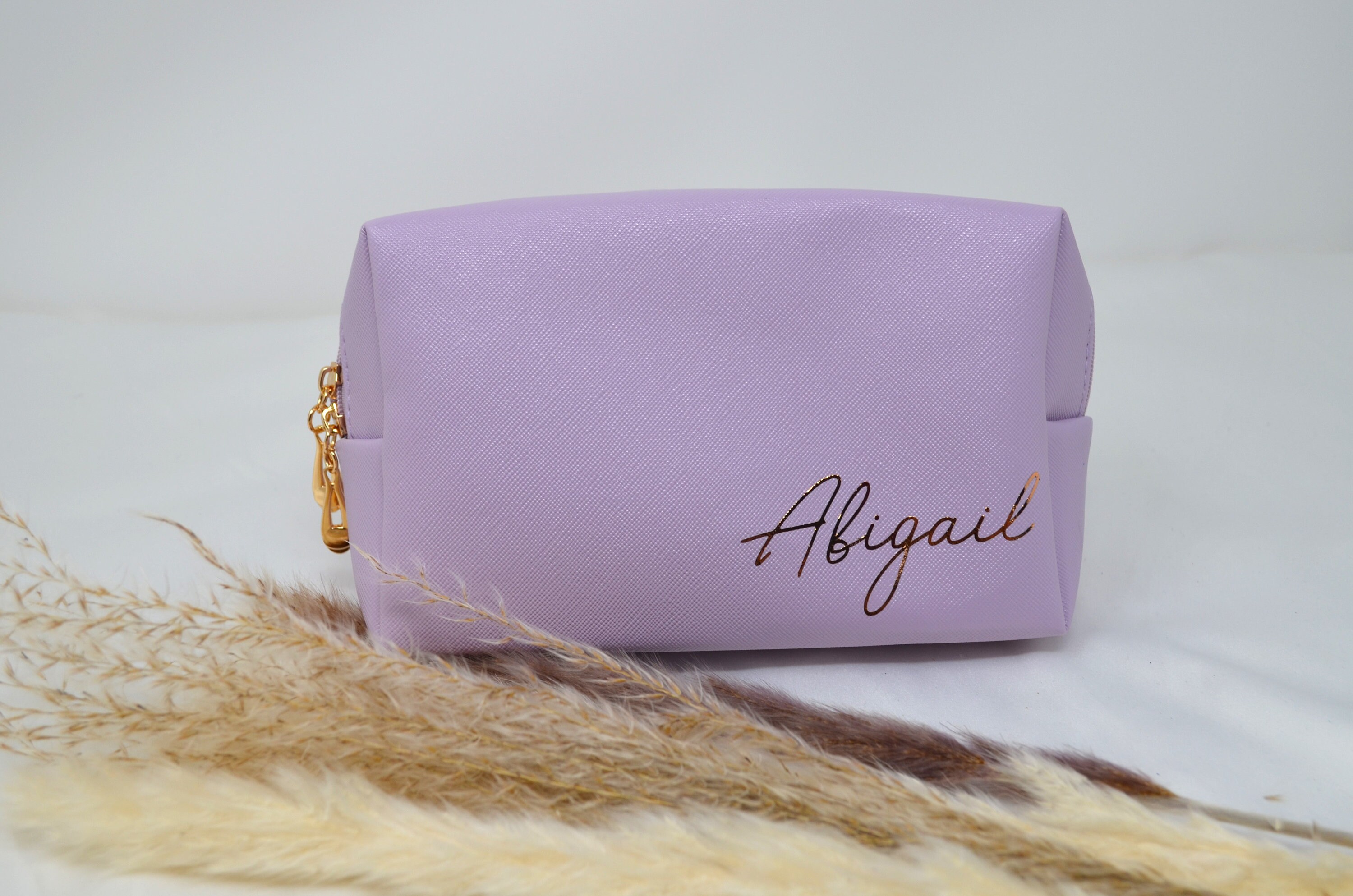 Personalised leather best sale makeup bag