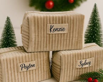 Personalized Makeup Bag, Toiletry, Bridesmaid Proposal, Personalized Clutch, Cosmetic pouch