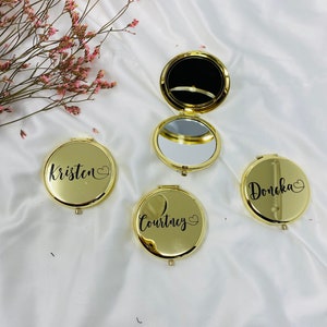 Personalized Bridesmaid Compact Mirror, Monogram Pocket Mirror, Bridesmaid Proposal Gift, Bridesmaid ,Gift For Her image 10