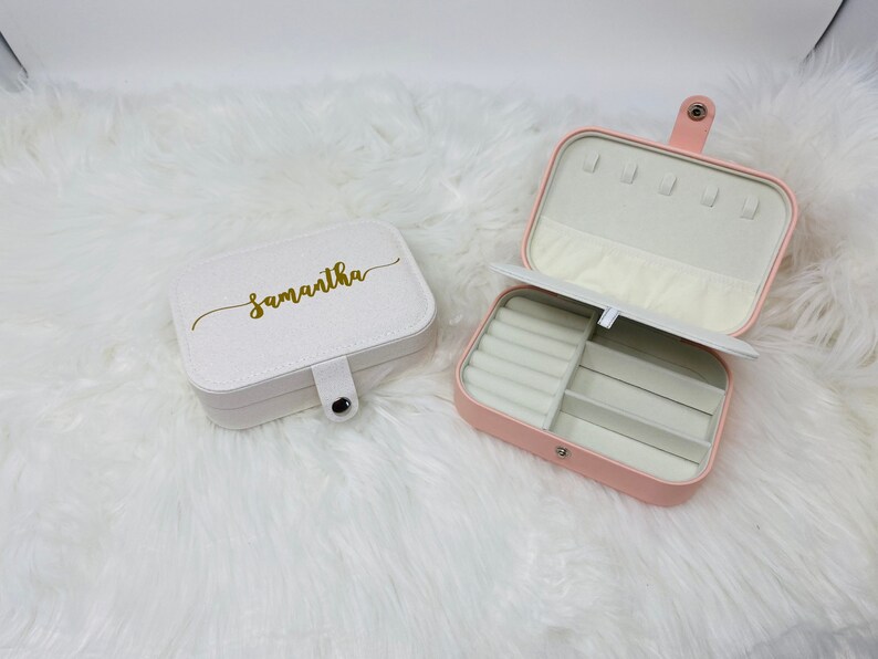 Travel Jewelry Box Travel Case Bride Gift Personalized Jewelry Box Bride Jewelry Case Jewelry Box Bridesmaid Gift
