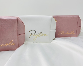 Personalized Makeup Bag, Toiletry Bag, bridesmaid Proposal, Personalized Clutch,  Personalized Makeup bag, Cosmetic Bag pouch, Bridesmaid