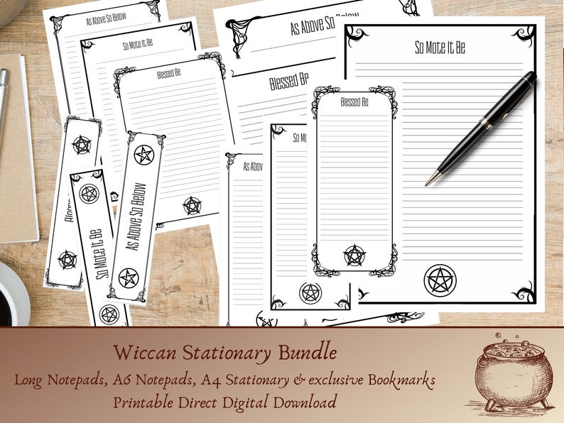 Wiccan inspired Stationary BUNDLE Printable Download | Etsy