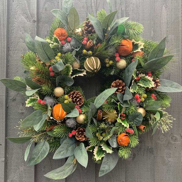 Christmas Wreaths for Front Door - Etsy UK
