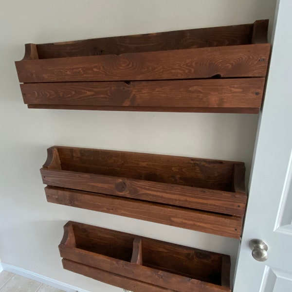 Wood Shoe Rack, Wall Mounted Shoe Rack, Shoe Organization, Mudroom Organization, Shoe Storage, Wall Mounted Storage, Kid's Shoe Storage