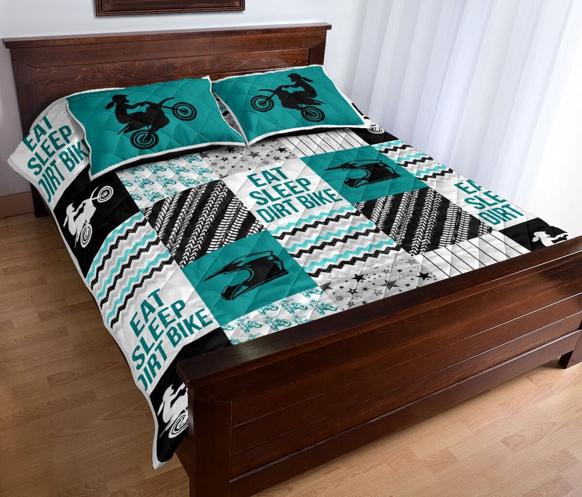 Dirt Bike Shape Pattern printed quilt Soft Comfortable Etsy