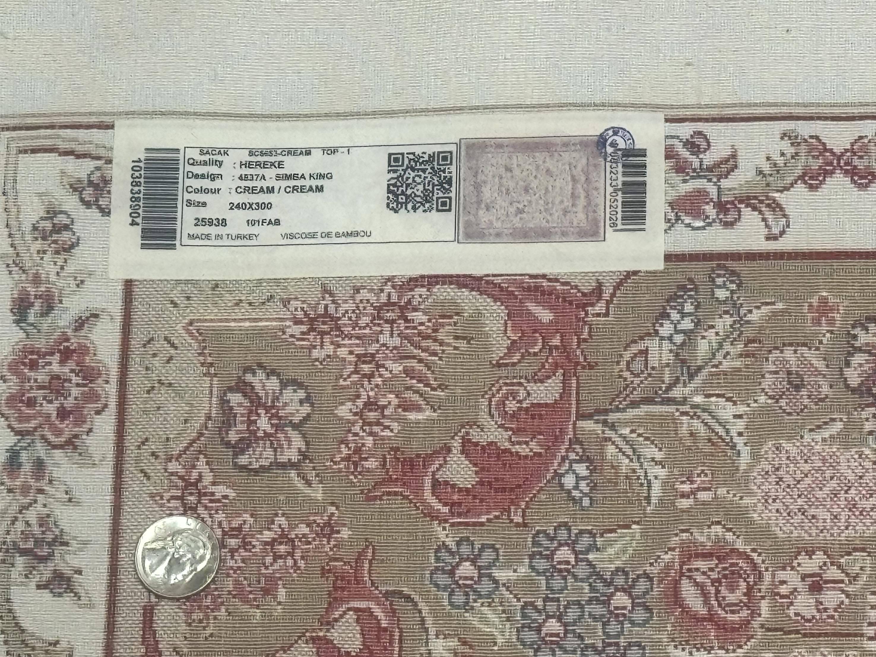 Large Turkish Silk Rug 8x10, Ivory, Hunting Design, Bamboo Silk, New - Etsy